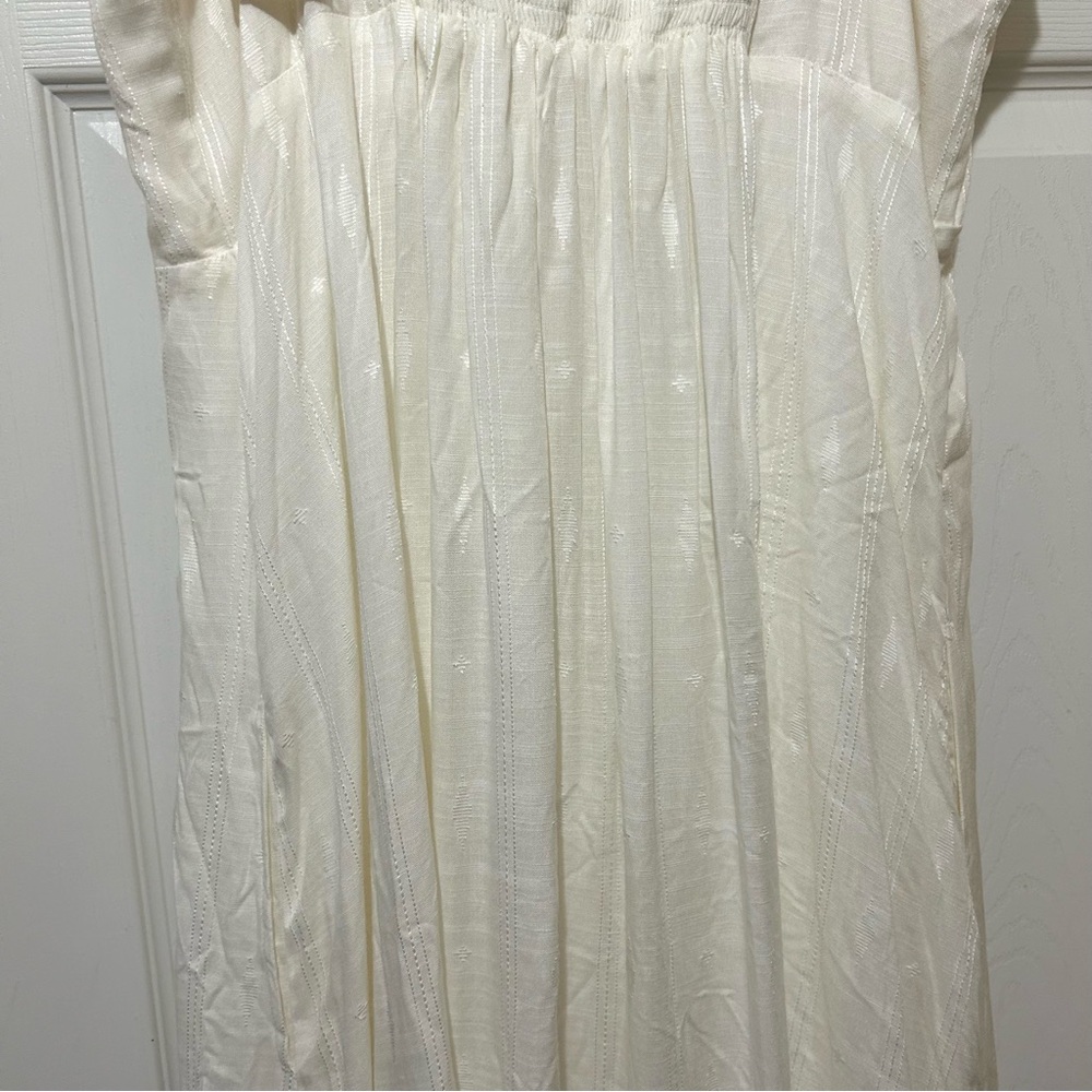 Soma Weekend Ivory Maxi Dress Bow Romantic Sexy Bridal Rayon NWT Sz X-Large - Picture 11 of 15